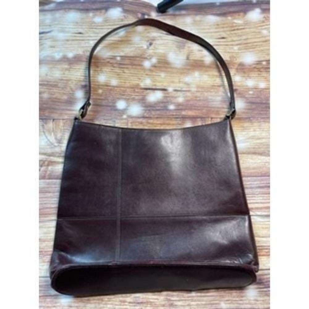 Etienne Aigner Genuine Leather Oxblood Burgundy Shoulder Bag Vintage Panel Hobo - Picture 5 of 7